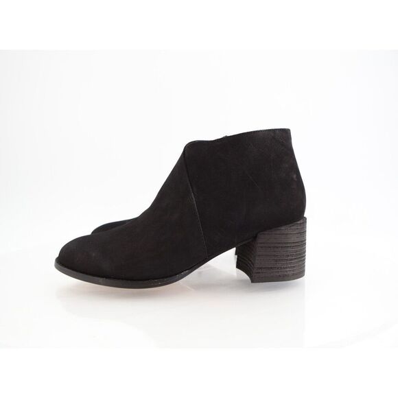 Eileen Fisher Melrose Ankle Booties Womens 9 Black Nubuck Block Heel zip up - Picture 3 of 14
